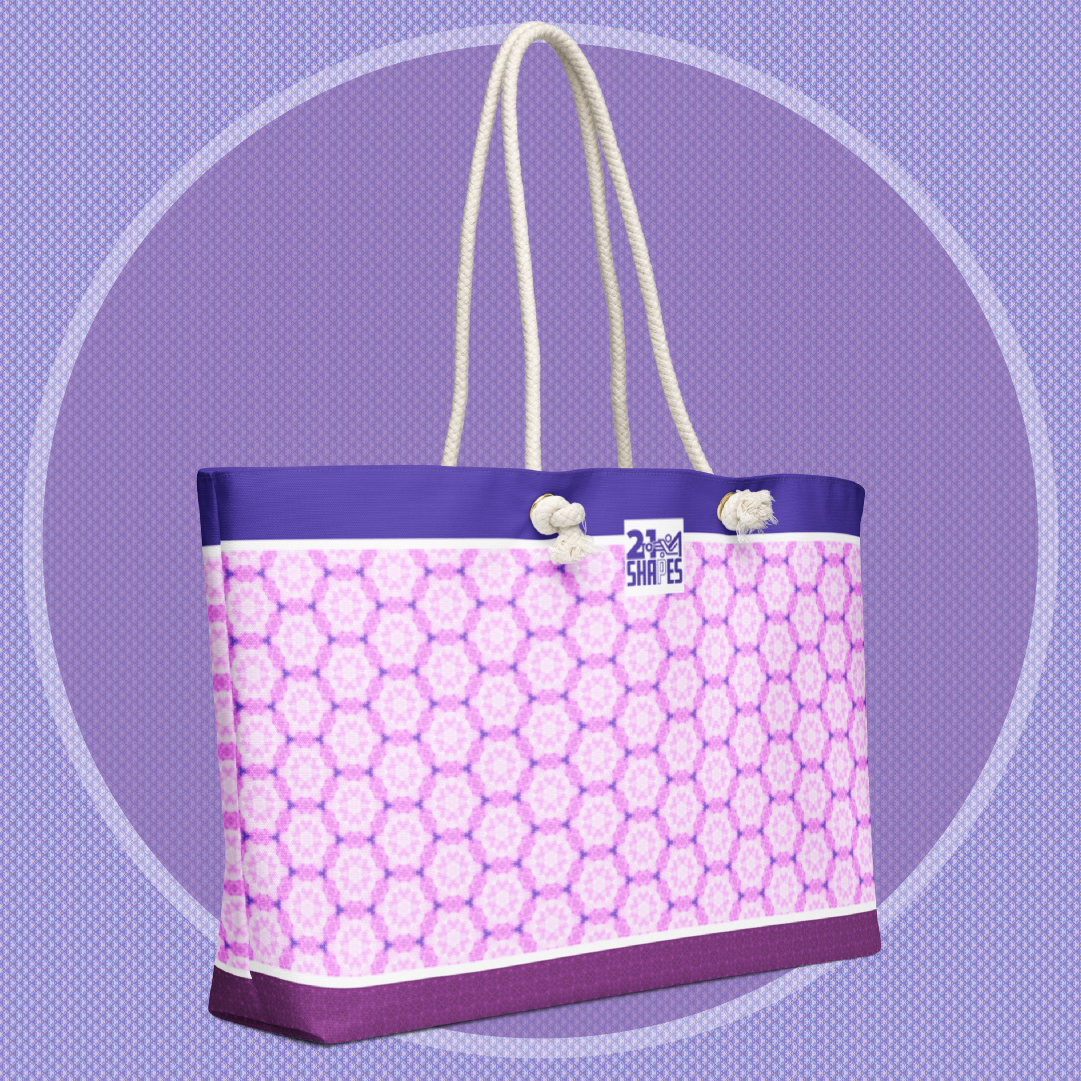 River Valley | Tote Bag | Large 24″ × 13″ Travel Tote Bag with Unique Pattern Designs