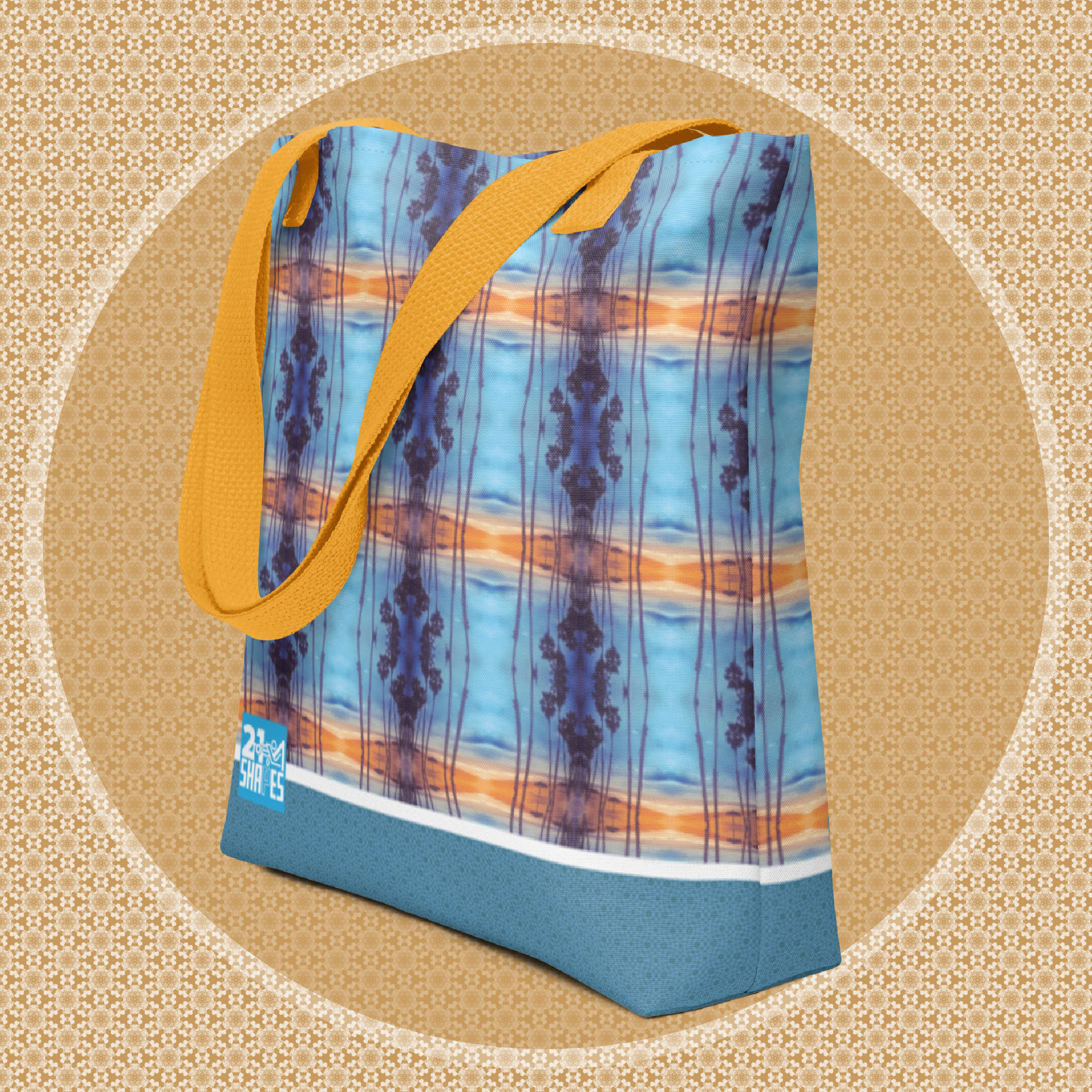 Solana | Tote Bag | 15×15 Patterned Tote for Modern Living — Carry Essentials and a Tablet in Style