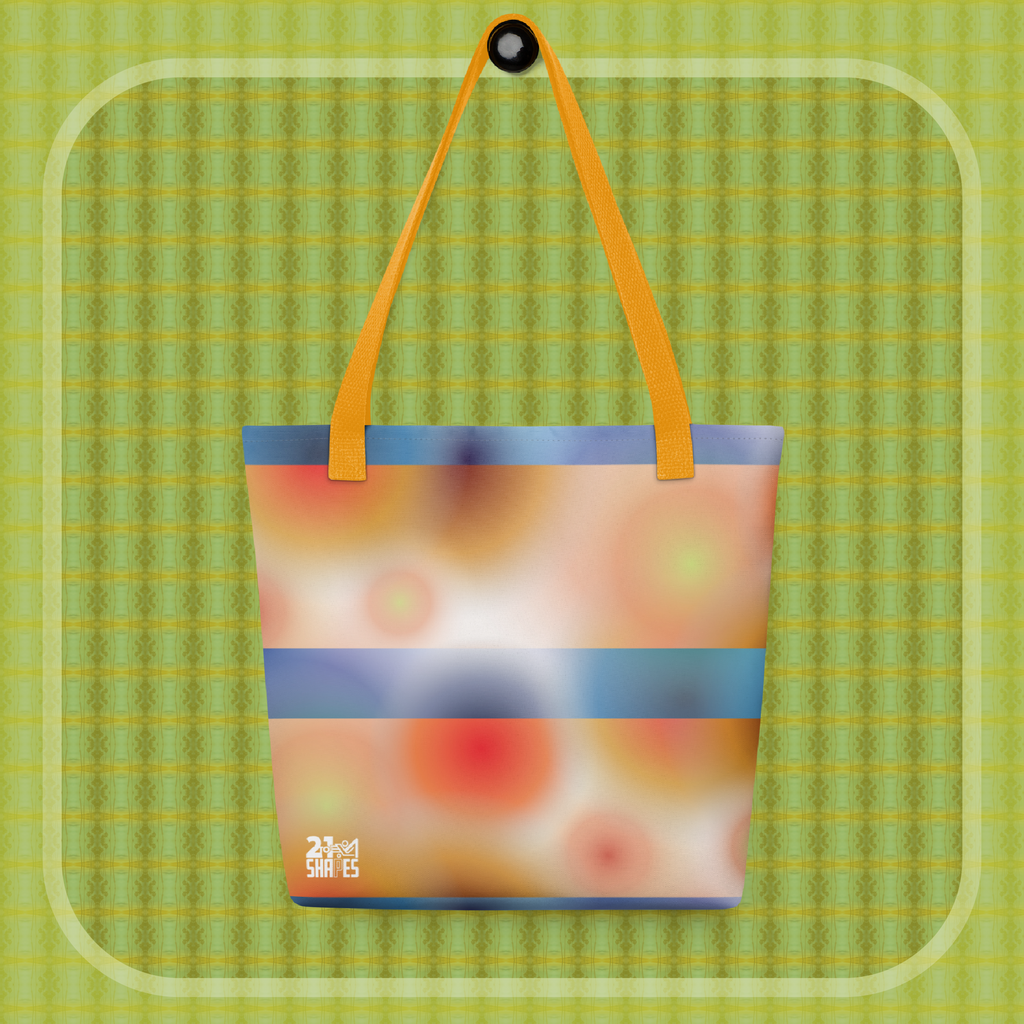 Glow in Yellow | Tote Bag | Modern 15×15 Patterned Tote — Your Essentials + A Tablet in One Easy Bag