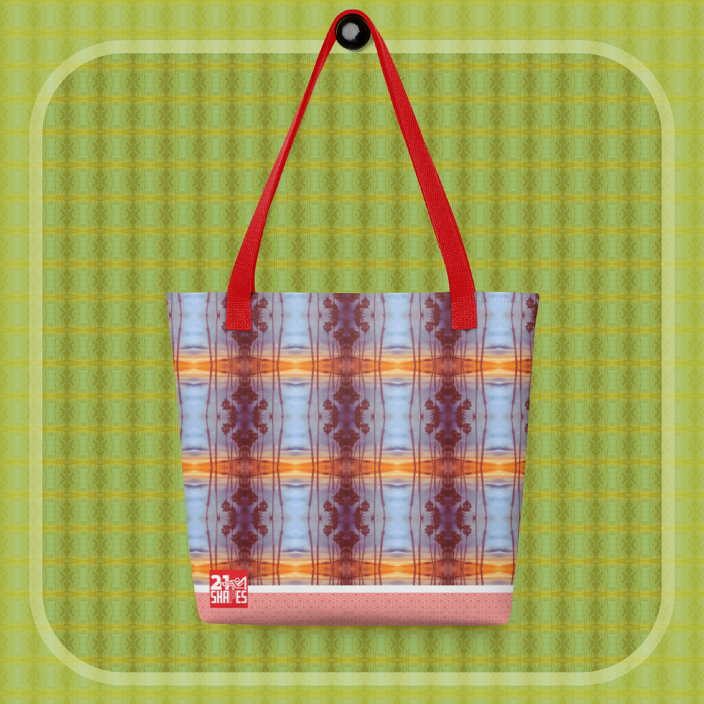 Solana Sunset | Tote Bag | 15×15 Everyday Tote with Artistic Patterns — Easy to Carry Essentials, a Tablet or Vinyl