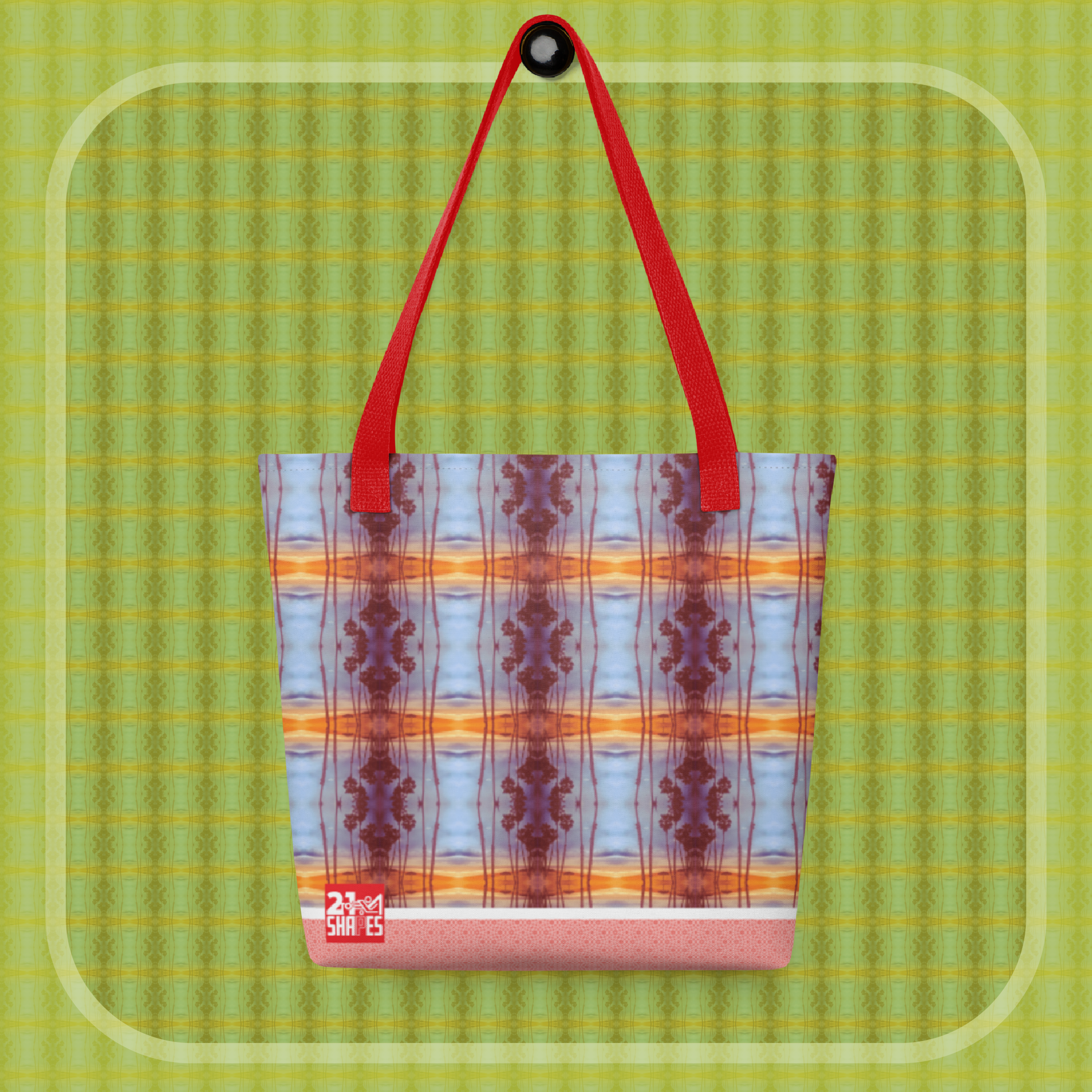 Solana Sunset | Tote Bag | 15×15 Everyday Tote with Artistic Patterns — Easy to Carry Essentials, a Tablet or Vinyl